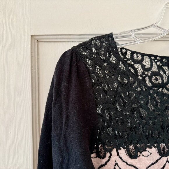 Anthropologie | Lace Topped Sweater - Picture 3 of 12